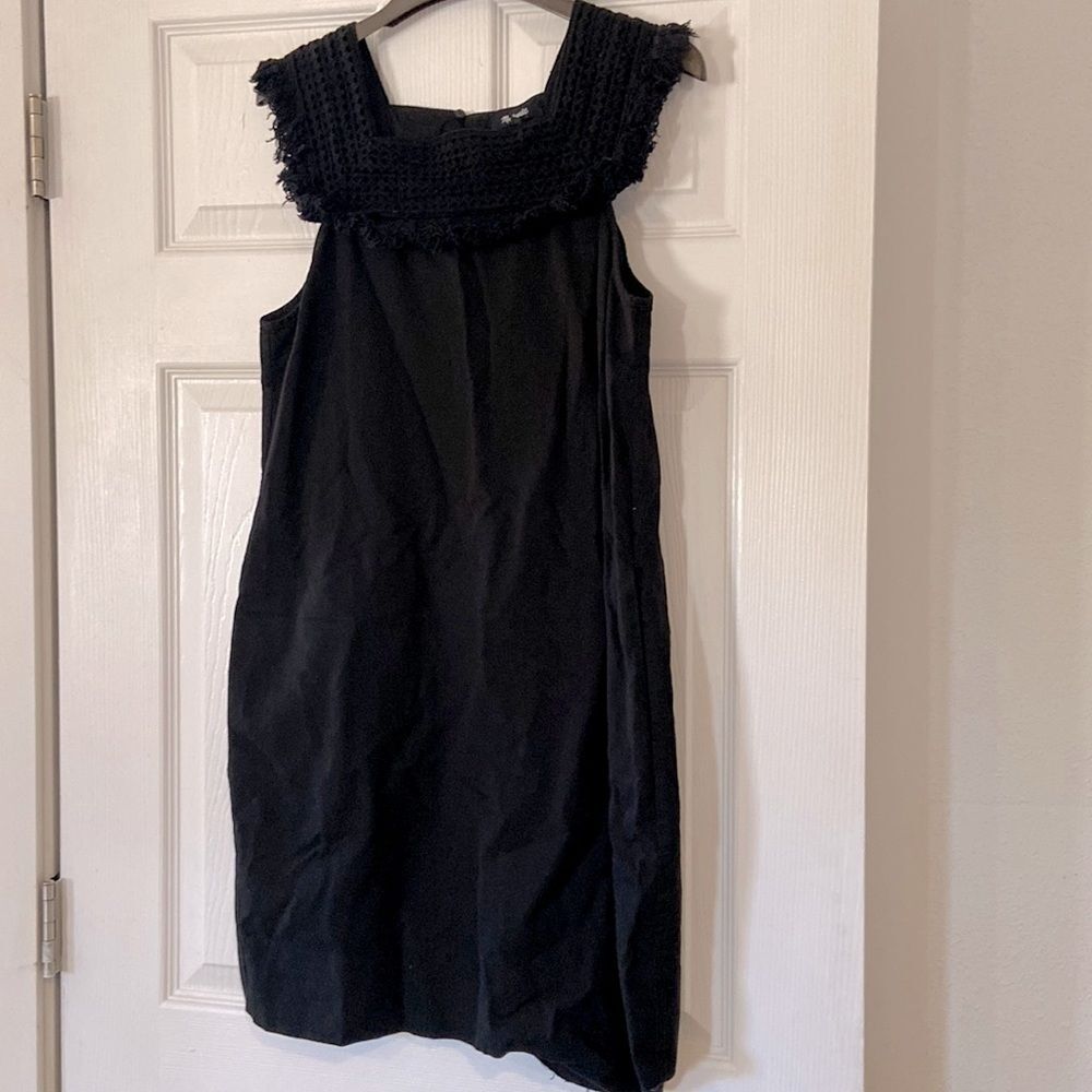 Madewell Sundream Crochet shift Fringe Mini Dress size 6